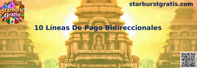 Representación de Starburst con 10 líneas de pago bidireccionales en cinco carretes